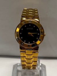 GUCCI Beautiful Gold Tone w/ Black Dial & 12 Factory Dial Watch - $4K APR w/COA! APR57