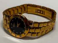 GUCCI Beautiful Gold Tone w/ Black Dial & 12 Factory Dial Watch - $4K APR w/COA! APR57