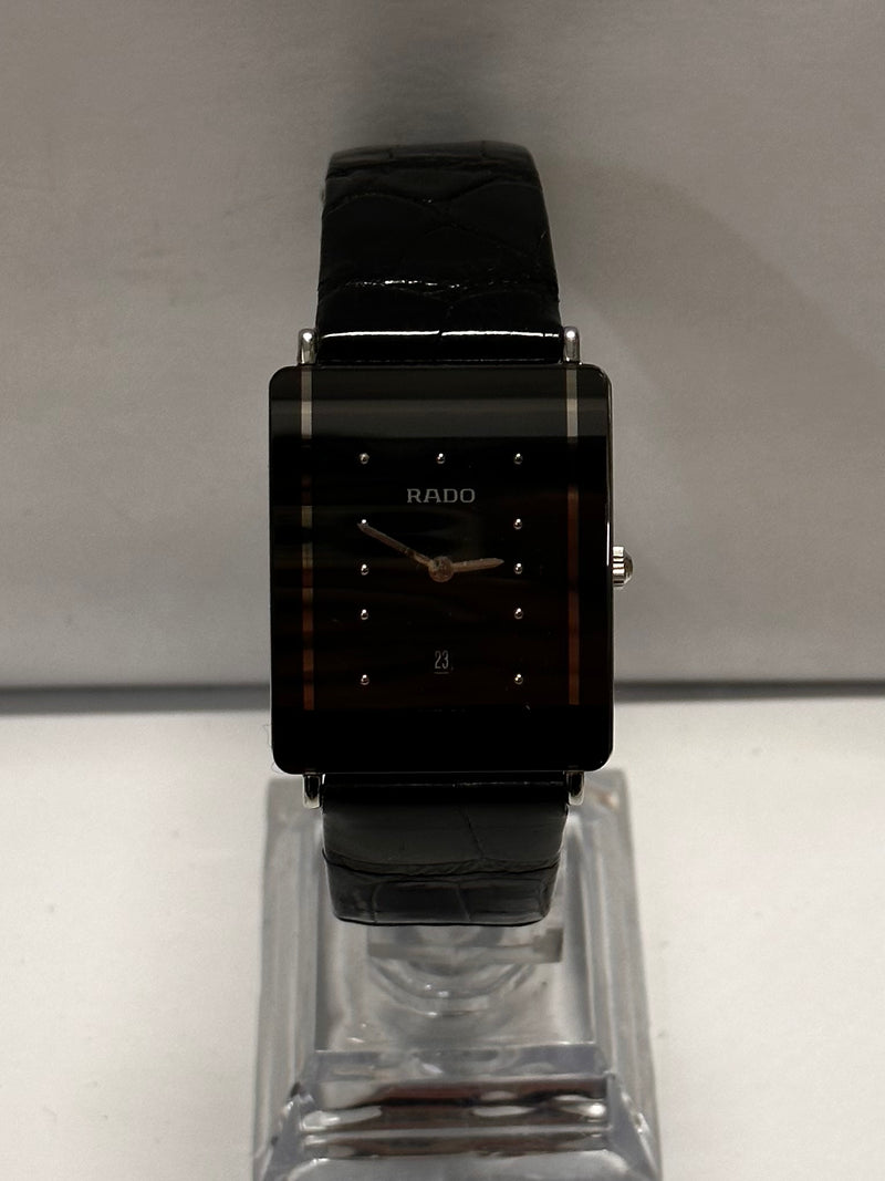買い誠実 RADO sapphire crystal レディース腕時計 黒×ゴールドカラー ...