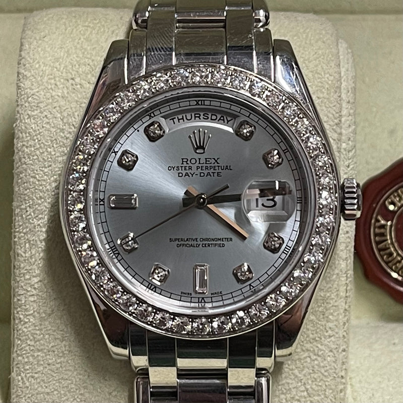 Rolex platinum 2024 masterpiece with diamonds