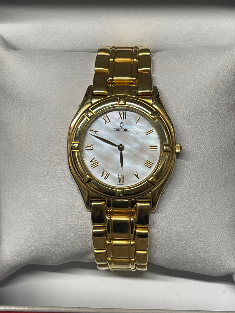 CONCORD Solid 18K YG, MoP Dial, Brand New Ladies Unique Watch - $30K APR w/ COA! APR 57