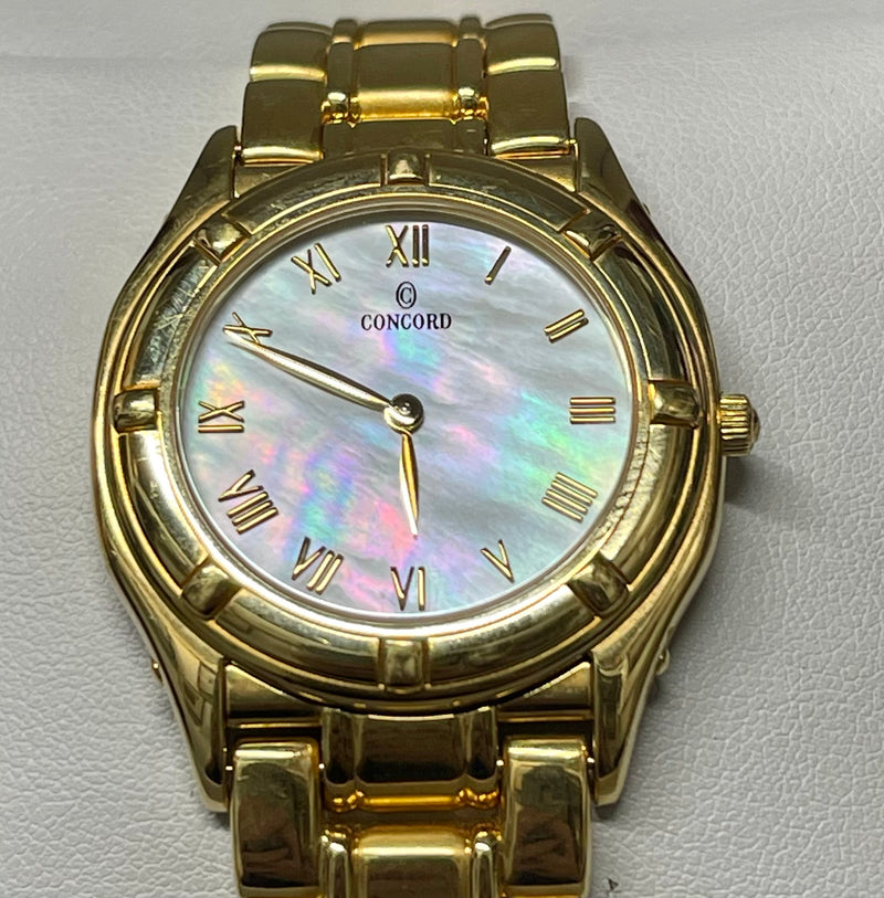 CONCORD Solid 18K YG, MoP Dial, Brand New Ladies Unique Watch - $30K APR w/ COA! APR 57