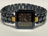 H. STERN Unique Unisex 18K Gold/Blue Sapphire Square Case Watch- $12K APR w/COA! APR57