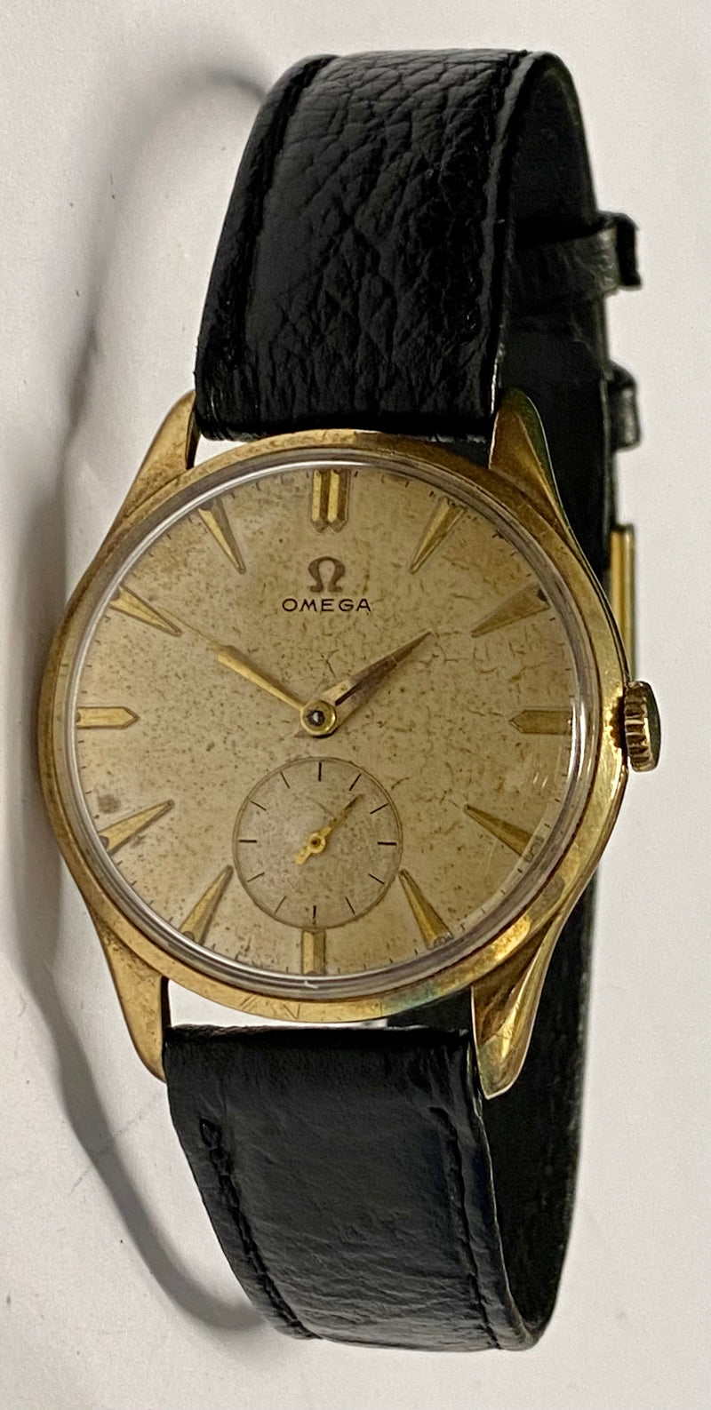 OMEGA Rhodesia Railways 9K Gold 1950's Rare Mechanical Watch - $10K Appraisal Value! ✓ APR 57