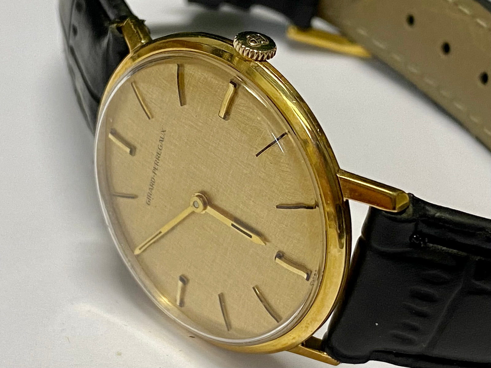 Girard perregaux 18k gold watch vintage best sale