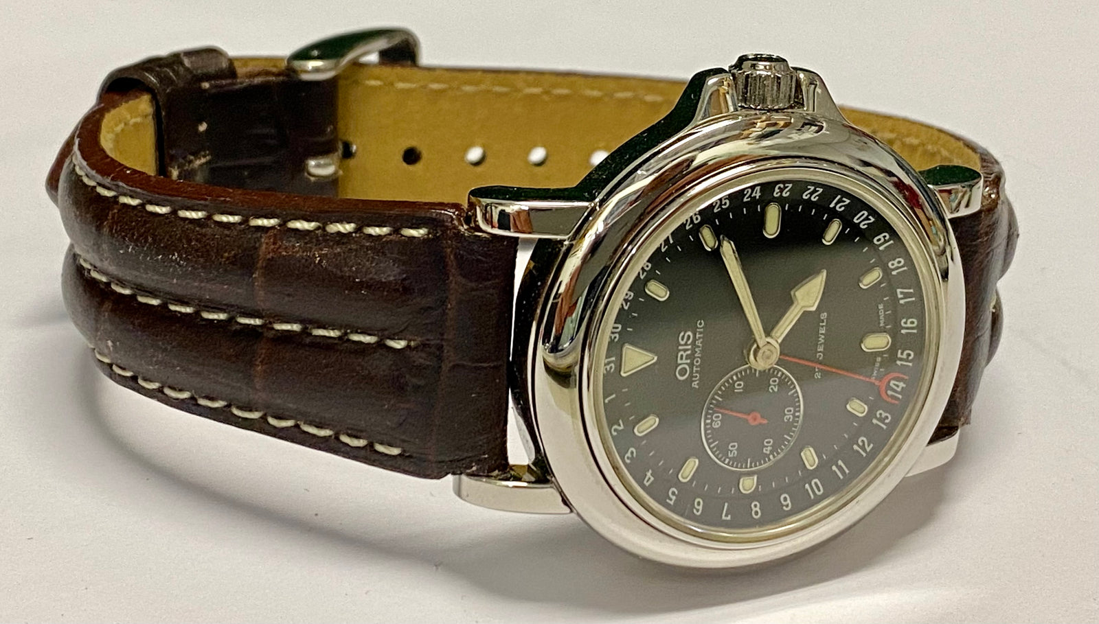 ORIS Rare Stainless Steel Lady s Watch w Exhibition Caseback