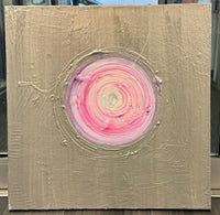 "Brendan Cass" Abstract Contemporary Art, Silver Pink - $28K APR w/CoA APR57