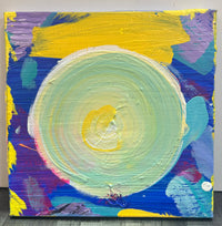"Brendan Cass" OOAK Abstract Contemporary Art, Light Green Dot - $23K APR w/CoA APR57