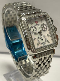 MICHELE Chronograph Date w/Mother Of Peal & Diamonds Unisex Watch- $5K APR w/COA APR57