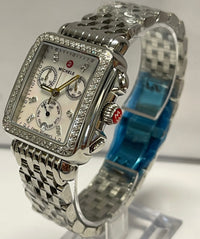 MICHELE Chronograph Date w/Mother Of Peal & Diamonds Unisex Watch- $5K APR w/COA APR57