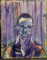 "Brendan Cass" OOAK Abstract Contemporary Art, Purple Portrait - $30K APR w/CoA APR57
