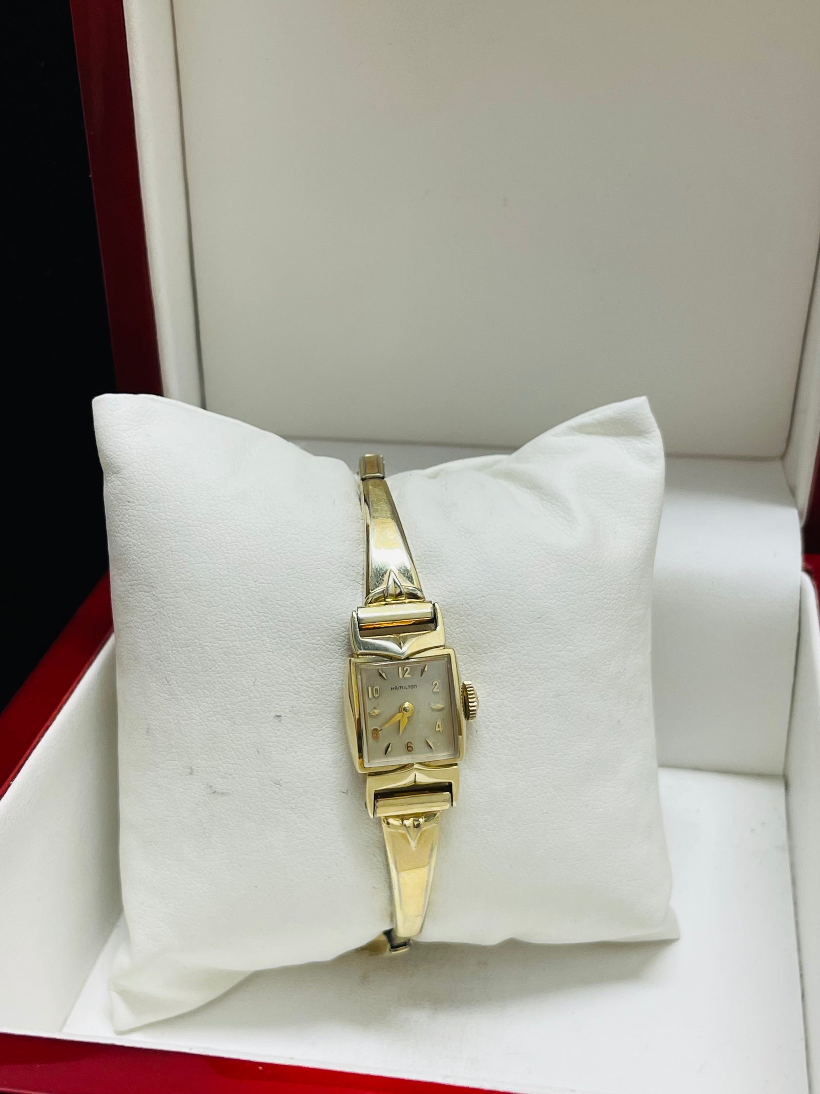 HAMILTON RARE VINTAGE LADIES MECHANICAL SOLID YELLOW GOLD WATCH- $4K APR w/  COA!