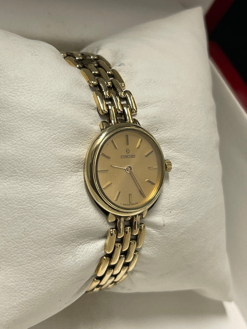 Concord Unique & Beautiful Solid Yellow Gold Ladies Wrist Watch - $10K APR w/COA APR57