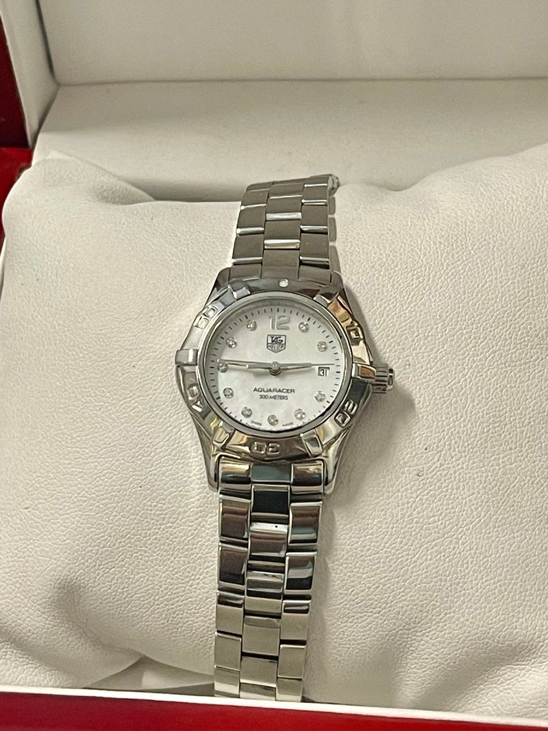 Tag Heuer Aquaracer Mother of Pearl DIal w/ Diam Ladies Watch - $5K APR w/ COA!! APR57