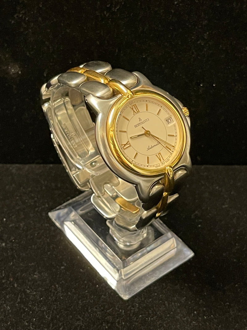 Bertolucci Pulchra Mid Size SS u0026 Solid YG Automatic Men's Watch - $12K APR  w/COA