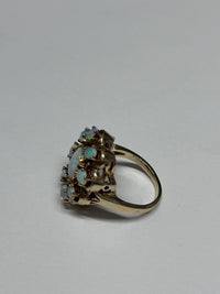 FASCINATING ANTIQUE DESIGNER YELLOW GOLD OPAL RING - $15k  APR w/ CoA! APR57