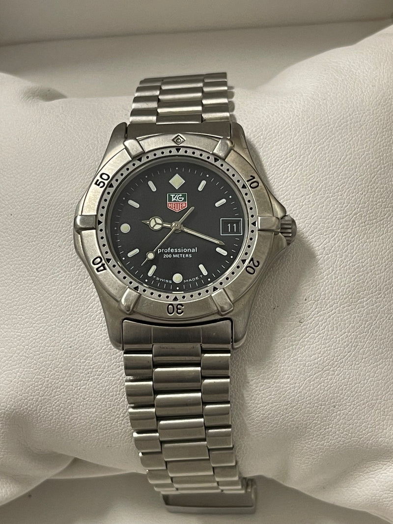 Tag Heuer Professional SS Black Dial w/ Date Feature Men's Watch - $2K APR w/COA APR 57