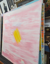 OOAK Abstract Contemporary Art (pink /yellow) ,Brendan Cass - $80K APR w/ CoA! APR57