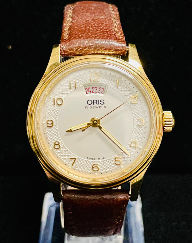 ORIS JUMBO MECHANICAL MEN'S GOLD CASE STAINLESS STEEL WATCH - $5K APR w/ COA! APR57