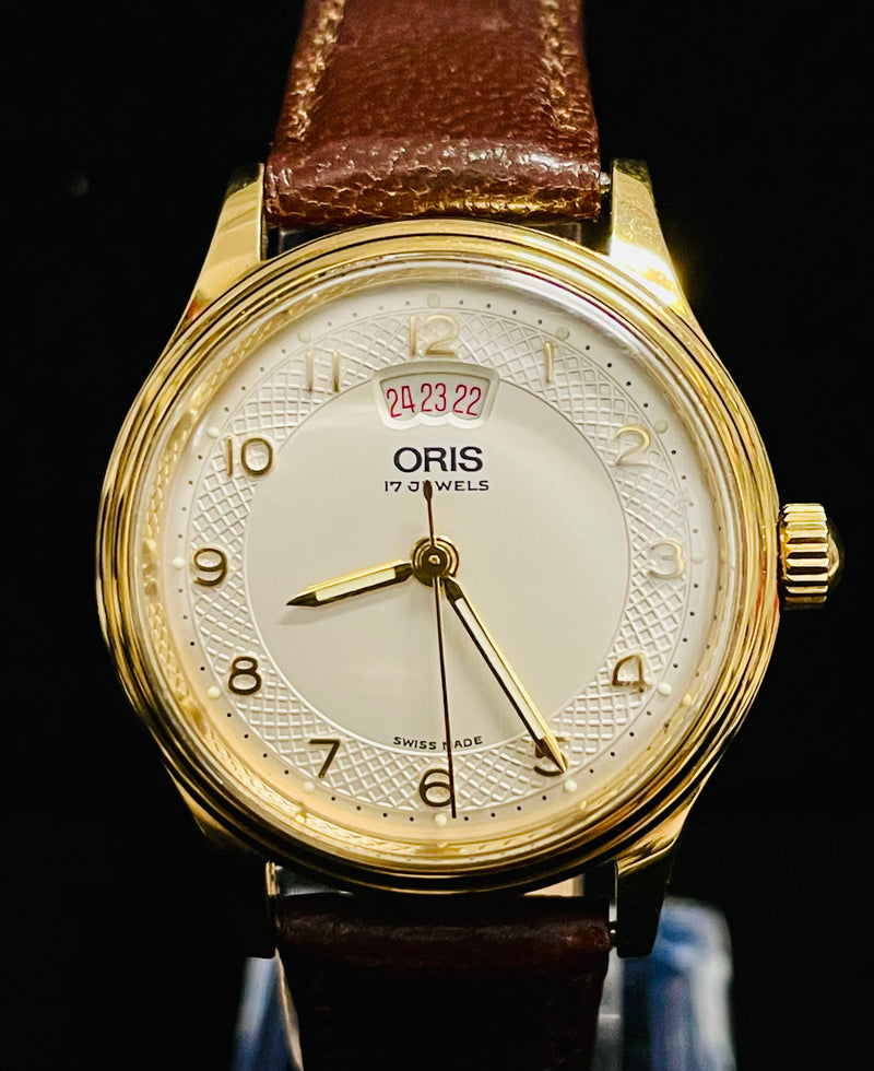 ORIS JUMBO MECHANICAL MEN'S GOLD CASE STAINLESS STEEL WATCH - $5K APR w/ COA! APR57