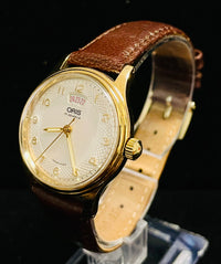 ORIS JUMBO MECHANICAL MEN'S GOLD CASE STAINLESS STEEL WATCH - $5K APR w/ COA! APR57