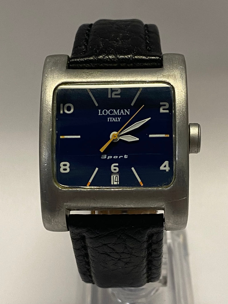 LOCMAN Date Aluminum Case w/ Unique Blue Dial Rare Men's Watch - $3K APR w/ COA! APR57