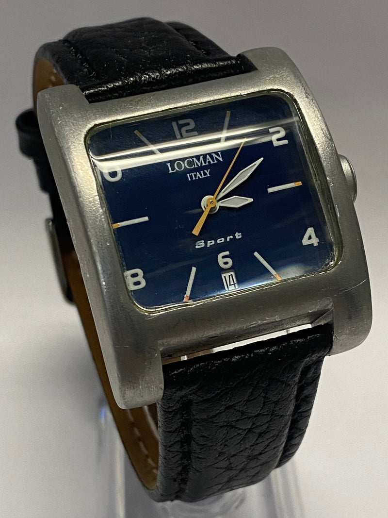 LOCMAN Date Aluminum Case w/ Unique Blue Dial Rare Men's Watch - $3K APR w/ COA! APR57