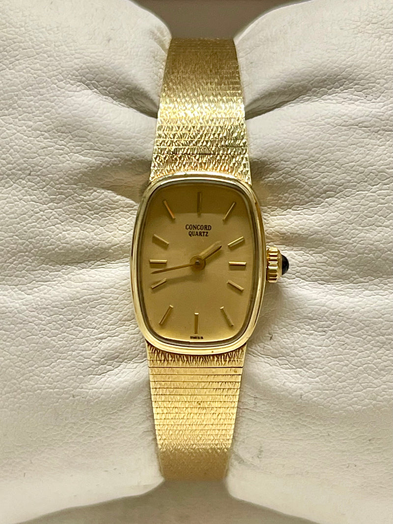 Concord Extremely Beautiful Solid YG Ladies Designer Wristwatch - $10K APR w/COA