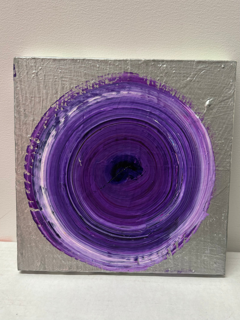 “Brendan Cass” OOAK Abstract Contemporary Art, Purple Dot - $23K APR w/CoA APR 57