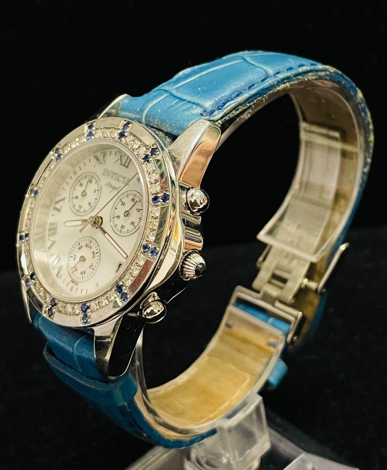 INVICTA ANGEL QUARTZ UNISEX 60 DIAMONDS STAINLESS STEEL WATCH 5K A