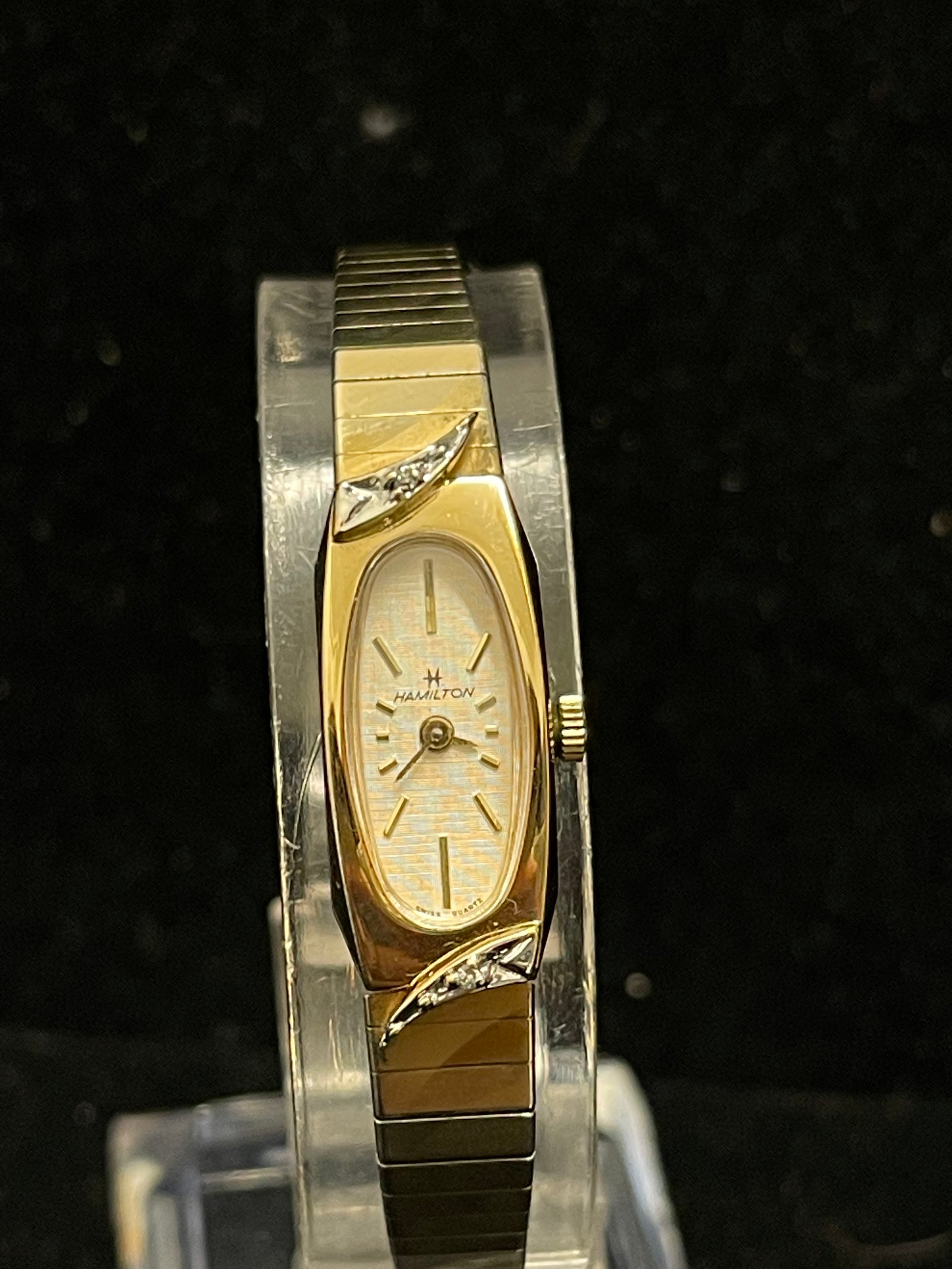 HAMILTON 1970'S VINTAGE LIKE NEW SOLID YELLOW GOLD LADIES WATCH- $3K APR w/  COA!