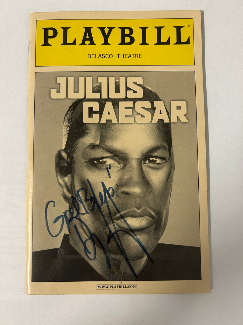 DENZEL WASHINGTON SIGNED PLAYBILL FOR PRODUCTION OF JULIUS CAESAR-$6K Value w/Co APR57