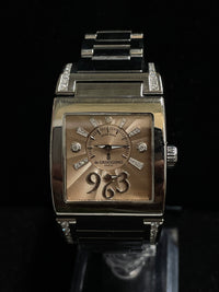 DE GRISOGONO GENEVE MEN'S 57 DIAMONDS & STAINLESS STEEL WATCH- $20K APR w/ COA! APR57