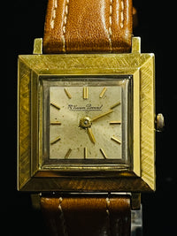 LUCIEN PICCARD JUMBO CHRONOGRAPH MEN'S 18K YELLOW GOLD WATCH - $7K APR w/ COA! APR57