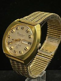 LUCIEN PICCARD JUMBO MEN'S GOLD TONE STAINLESS STEEL WATCH - $5K APR w/ COA! APR57