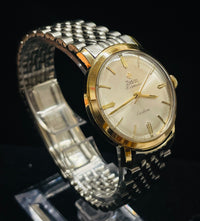 1950'S ZODIAC HERMETIC MECHANICAL MEN'S YELLOW GOLD TONE WATCH - $7K APR w/ COA! APR57