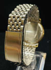 1950'S ZODIAC HERMETIC MECHANICAL MEN'S YELLOW GOLD TONE WATCH - $7K APR w/ COA! APR57