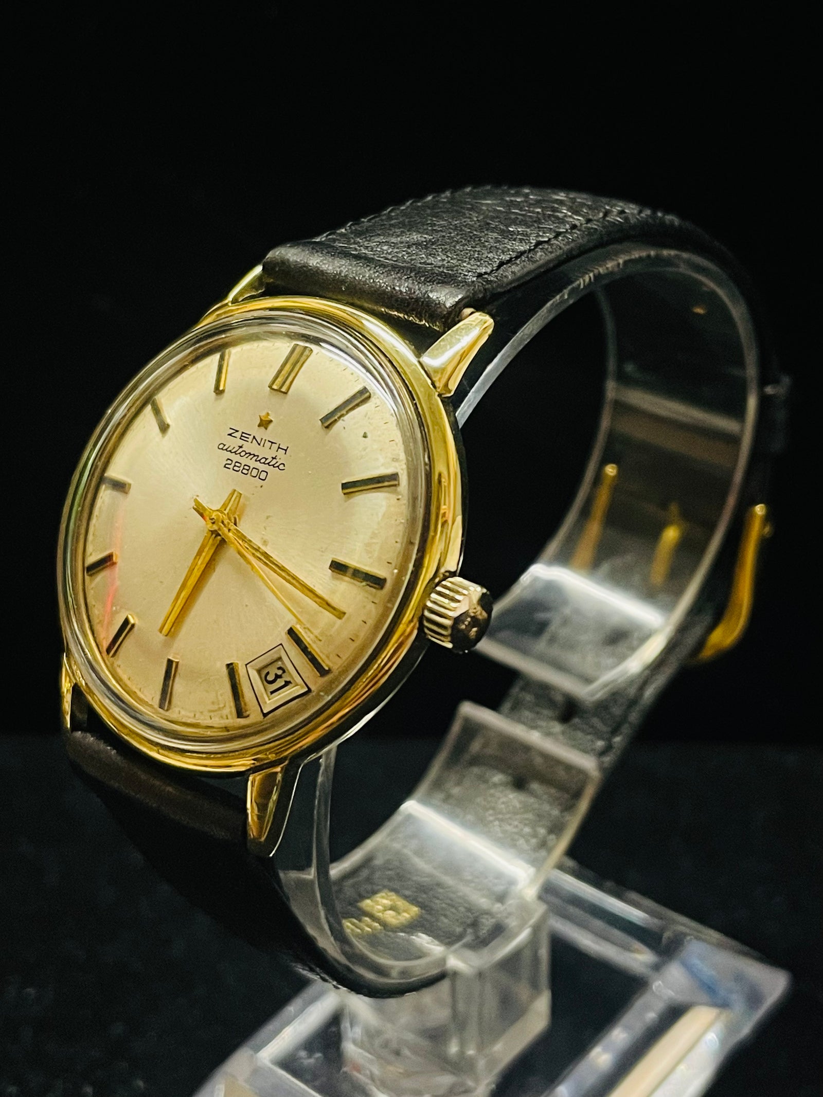 Zenith 18k gold mens watch sales