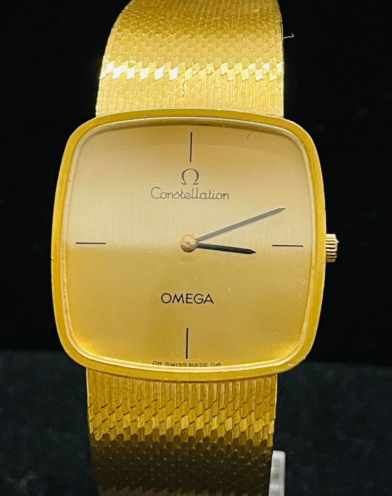 Omega Constellation Unisex Solid 18K Gold Dress Watch