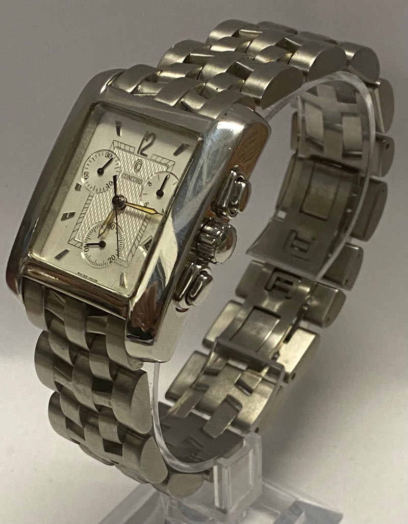 CONCORD Immensely Beautiful Stainless Steel Chronograph Watch- $7.5K APR w/ COA! APR57