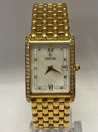 CONCORD Solid 18K YG & Diamond Mother-of-Pearl Dial Wristwatch- $40K APR w/ COA! APR57