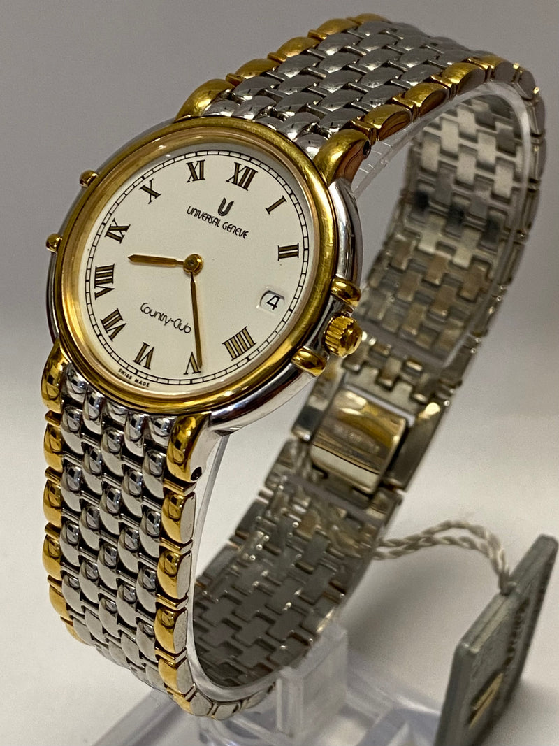 UNIVERSAL GENEVE Country-Club Beautiful Two-Tone Large Watch - $10K APR w/ COA!! APR57