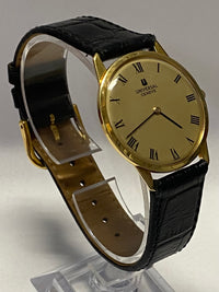 UNIVERSAL GENEVE Rare Ultra Thin Round 18K YG Case Unisex Watch- $20K APR w/COA! APR57