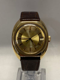 UNIVERSAL GENEVE Unisonic C.1950's Gold Cushion Case Men's Watch- $10K APR w/COA APR57