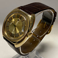 UNIVERSAL GENEVE Unisonic C.1950's Gold Cushion Case Men's Watch- $10K APR w/COA APR57