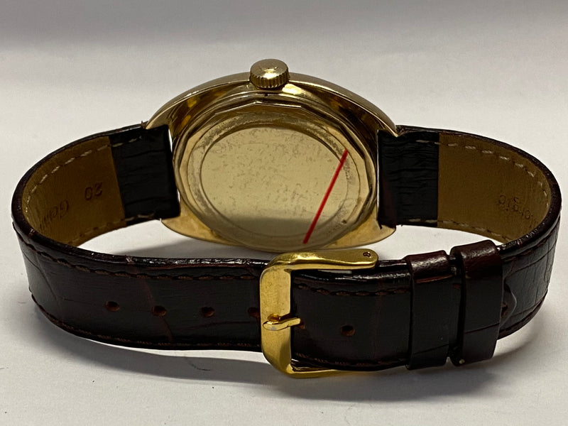 UNIVERSAL GENEVE Unisonic C.1950's Gold Cushion Case Men's Watch- $10K APR w/COA APR57