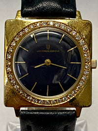 UNIVERSAL GENEVE Square 18K Yellow Gold Case w/Diamonds Watch - $20K APR w/ COA! APR57