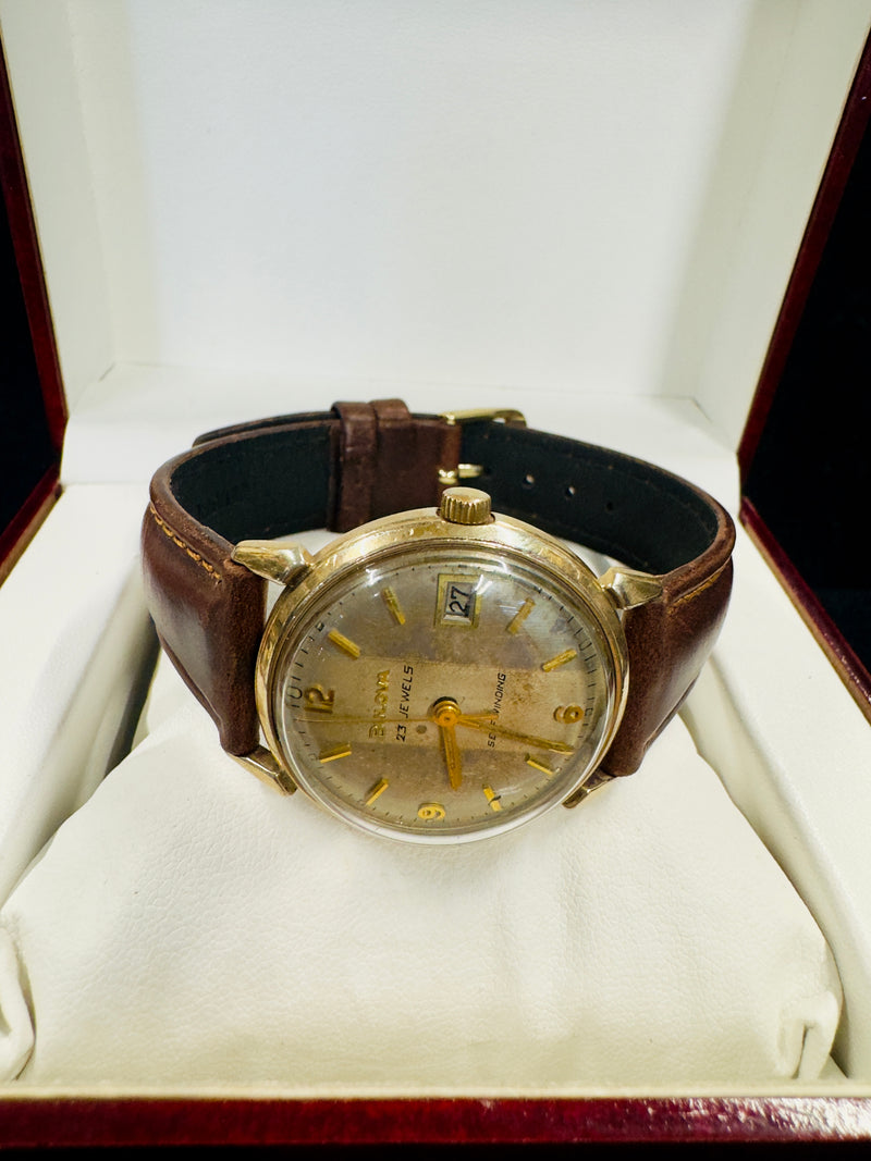 Bulova Vintage 1950s Military Style Gold Tone Men's WristWatch- $6.5K APR w/ COA APR57