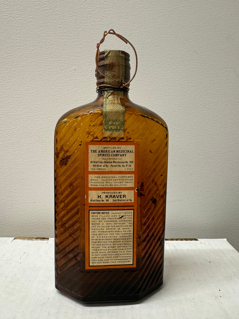 American Medicinal Spirits company, Special Old Reserve C.1917- $15K APR w/CoA!! APR 57