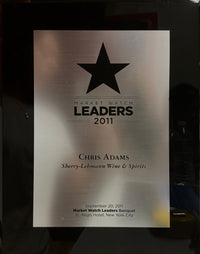 Market Watch Leaders 2011 "Chris Adams" Sherry Lehmann Wine - $5K APR w/CoA APR 57